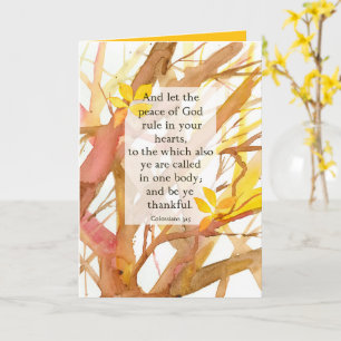 Prettig Thanksgiving Bijbelvers Colossians Herfst Kaart