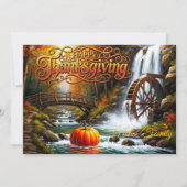 Prettig Thanksgiving Bos Scene Kaart (Voorkant)
