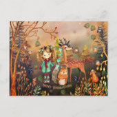 Prettig Thanksgiving bosdieren Briefkaart (Voorkant)