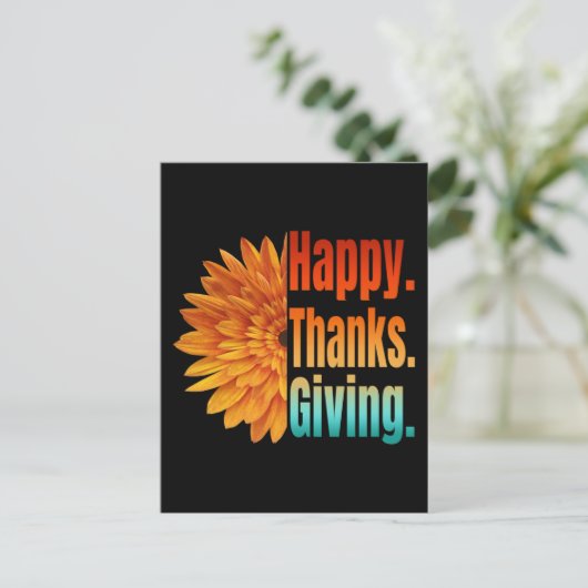 Prettig Thanksgiving  Briefkaart (Staand voorkant)