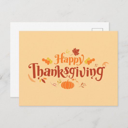 Prettig Thanksgiving Briefkaart (Voorkant / Achterkant)