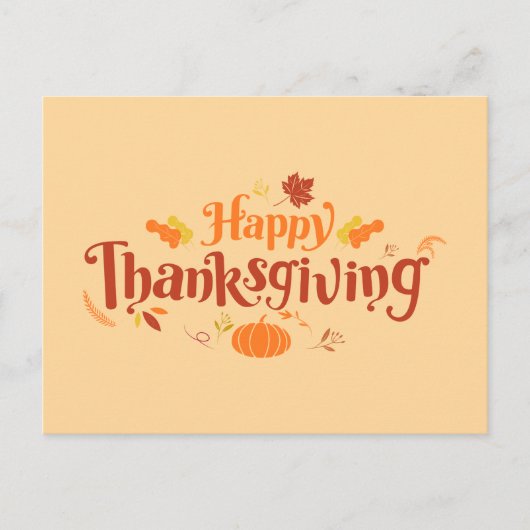 Prettig Thanksgiving Briefkaart (Voorkant)