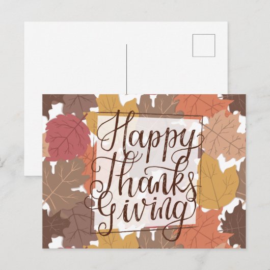 Prettig Thanksgiving Briefkaart (Voorkant / Achterkant)