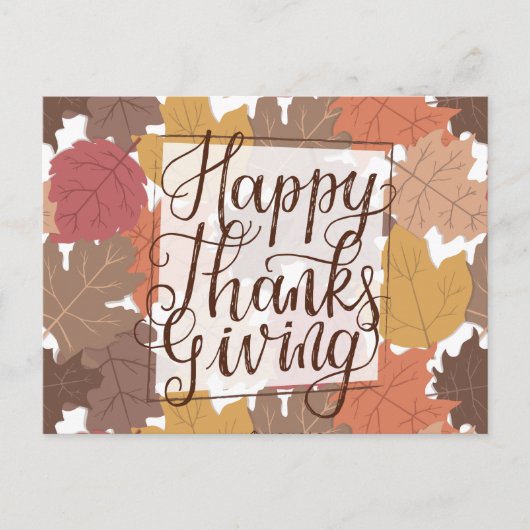 Prettig Thanksgiving Briefkaart (Voorkant)