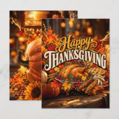 Prettig Thanksgiving Briefkaart (Voorkant / Achterkant)