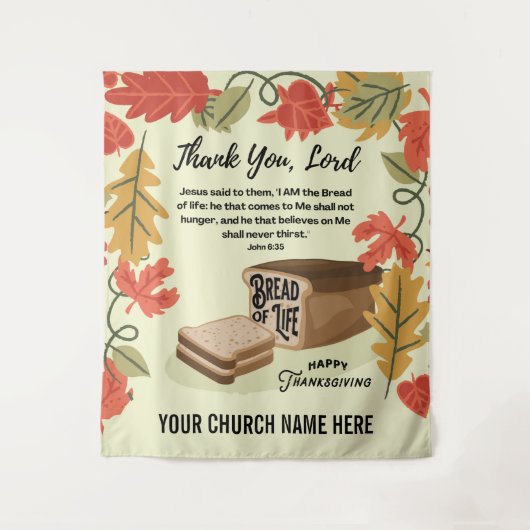 Prettig Thanksgiving BROOD DES LEVENS Wandkleed (Voorkant)