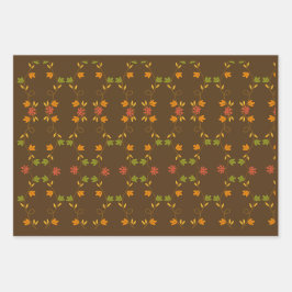 Prettig Thanksgiving - Bruin Thema Inpakpapier Vel