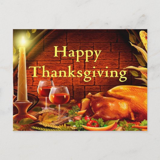 Prettig Thanksgiving-dag Briefkaart (Voorkant)