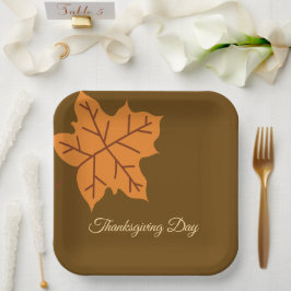 Prettig Thanksgiving-dag, herfst herfstseizoen, mo Papieren Bordje