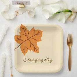 Prettig Thanksgiving-dag, herfst herfstseizoen, mo Papieren Bordje