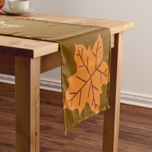 Prettig Thanksgiving-dag, Herfst, Modern Medium Tafelloper (Voorbeeld)
