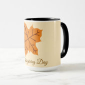 Prettig Thanksgiving-dag, herfst, modern Mok (Voorkant rechts)
