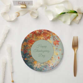 Prettig Thanksgiving-dag, herfst, modern Papieren Bordje