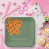 Prettig Thanksgiving-dag, Herfst, Modern Papieren Bordje (Feest)