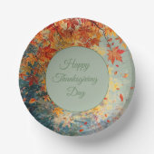 Prettig Thanksgiving-dag, herfst, modern Papieren Kommen (Voorkant)