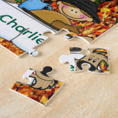 Prettig Thanksgiving-dag Legpuzzel Familie Dankbaa (Zijkant)