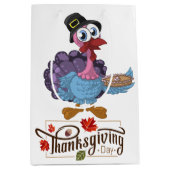 Prettig Thanksgiving-dag Medium Cadeauzakje (Voorkant)