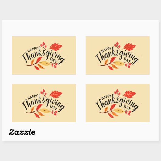 Prettig Thanksgiving-dag Rechthoekige Sticker (Vel)