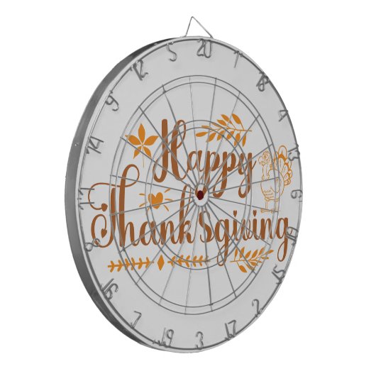 Prettig Thanksgiving Dartbord (Voorkant Links)