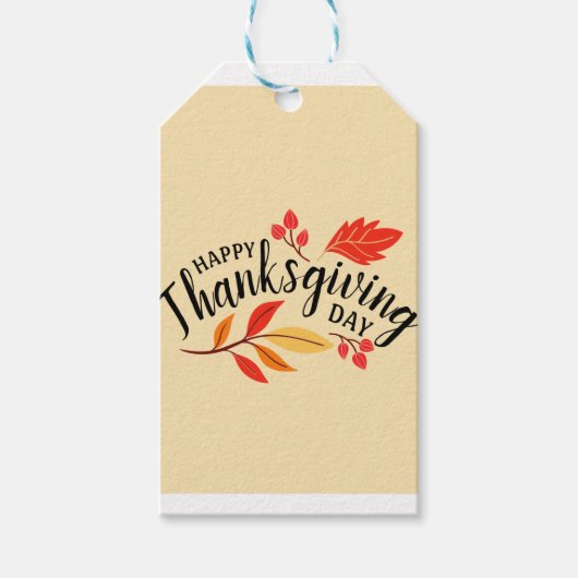Prettig Thanksgiving Day Cadeaulabel (Voorkant)