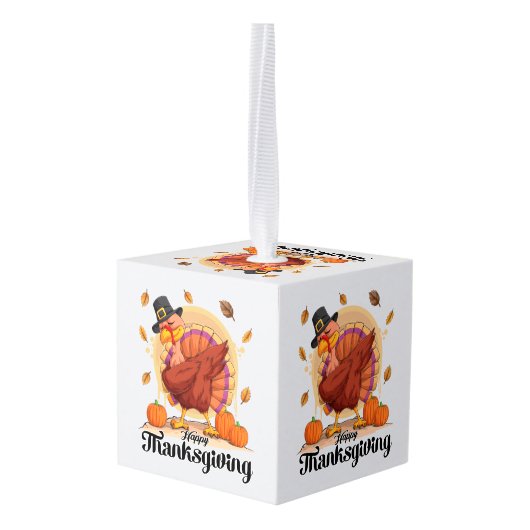 Prettig Thanksgiving Decoratie (Achter hoekig)