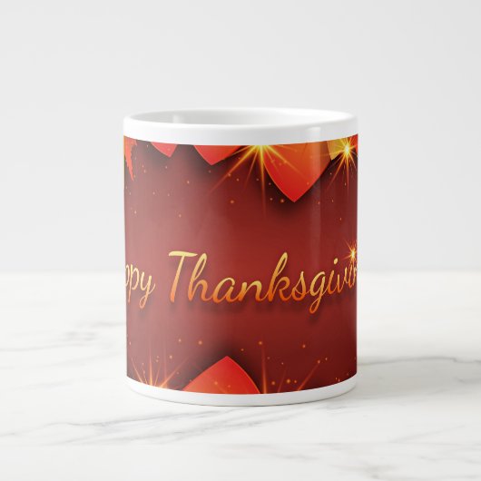 Prettig Thanksgiving, decoratief, Grote Koffiekop (Voorkant)