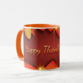 Prettig Thanksgiving, decoratief, Mok (Voorkant links)