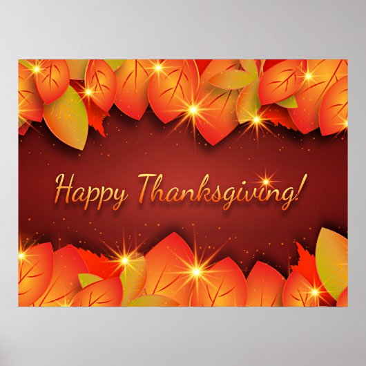Prettig Thanksgiving, decoratief, Poster (Voorkant)