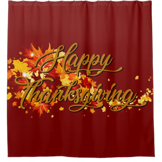 Prettig Thanksgiving Douchegordijn (Voorkant)