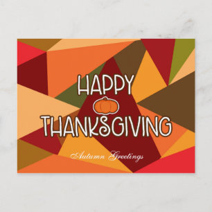 PRETTIG THANKSGIVING Driehoeken Herfstkaart Feestdagenkaart
