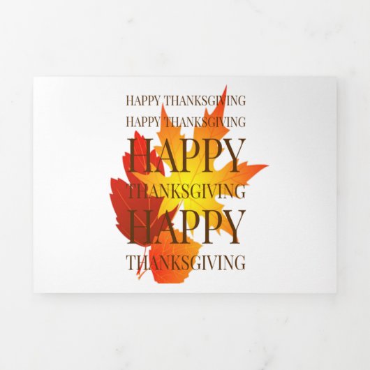 Prettig Thanksgiving Drieluik Wenskaart (Cover)