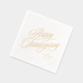 Prettig Thanksgiving eenvoudig elegante script Folie Servetten (Links)