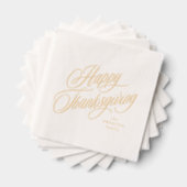 Prettig Thanksgiving eenvoudig elegante script Folie Servetten (Insitu (Gestapeld))