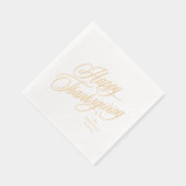 Prettig Thanksgiving eenvoudig elegante script Folie Servetten (Rechts)