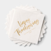 Prettig Thanksgiving eenvoudig moderne borstel scr Folie Servetten (Insitu (Gestapeld))