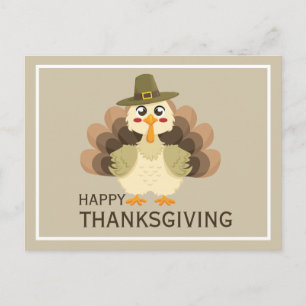 Prettig Thanksgiving Eenvoudig Schattig Grappige K Briefkaart