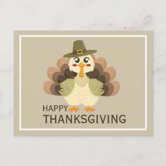 Prettig Thanksgiving Eenvoudig Schattig Grappige K Briefkaart