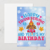 Prettig Thanksgiving En Ja Het Is Mijn Verjaardagk (Voorkant / Achterkant)