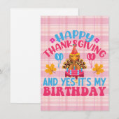Prettig Thanksgiving En Ja Het Is Mijn Verjaardagk (Voorkant / Achterkant)