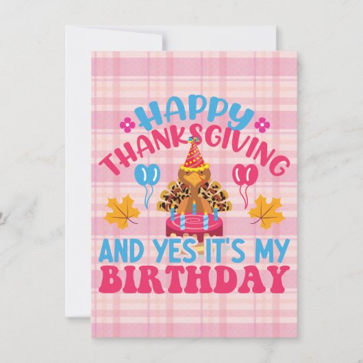 Prettig Thanksgiving En Ja Het Is Mijn Verjaardagk (Voorkant)