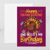 Prettig Thanksgiving En Ja Het Is Mijn Verjaardags (Voorkant / Achterkant)