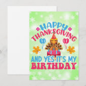 Prettig Thanksgiving En Ja Het Is Mijn Verjaardags (Voorkant / Achterkant)