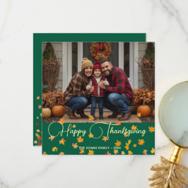 Prettig Thanksgiving| familie thanksgiving fotokaa Bedankkaart