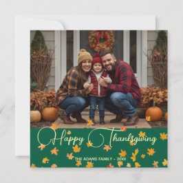 Prettig Thanksgiving| familie thanksgiving fotokaa Bedankkaart