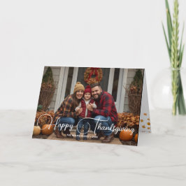 Prettig Thanksgiving| familie thanksgiving fotokaa Bedankkaart