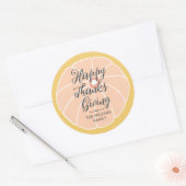 Prettig Thanksgiving Familienaam  Ronde Sticker (Envelop)