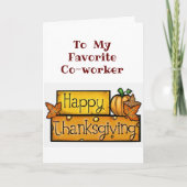 *PRETTIG THANKSGIVING* FAVORIETE COLLEGA FESTDAGSC FEESTDAGEN KAART (Voorkant)