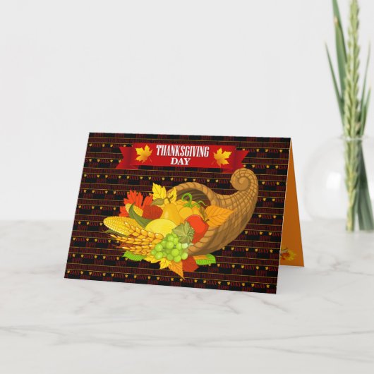 Prettig Thanksgiving Feestdagen Kaart (Voorkant)