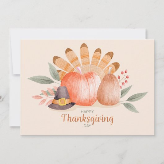 Prettig Thanksgiving Feestdagenkaart (Voorkant)