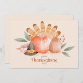 Prettig Thanksgiving Feestdagenkaart (Voorkant / Achterkant)